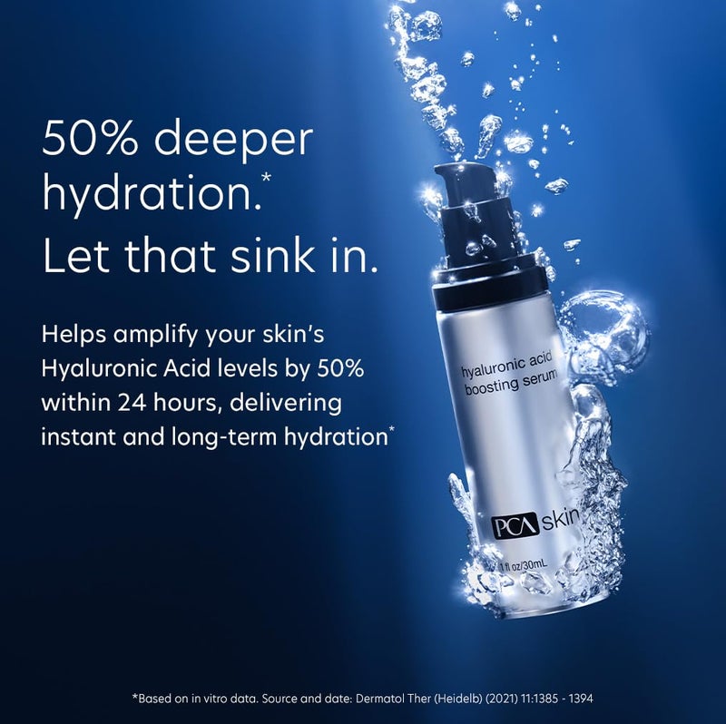 PCA SKIN Hyaluronic Acid Boosting Face Serum, Hyaluronic Acid Serum for Face Made with Niacinamide and Ceramides, Helps Reduce Fine Lines and Wrinkles and Delivers 24-Hour Moisturization, 1 oz Pump - Image 2