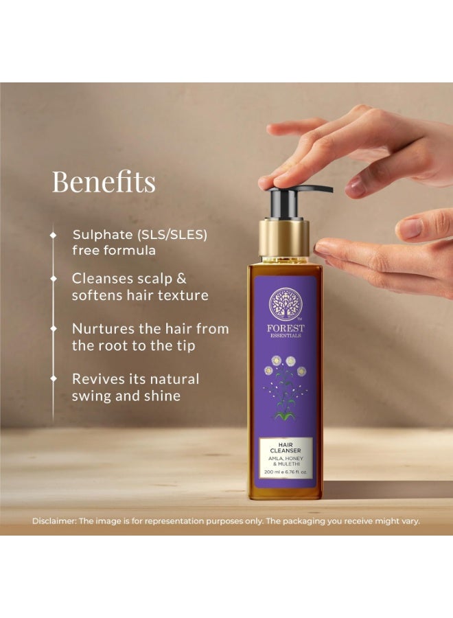 Forest Essentials Hair Cleanser, Amla, Honey and Mulethi, 200ml - Image 4