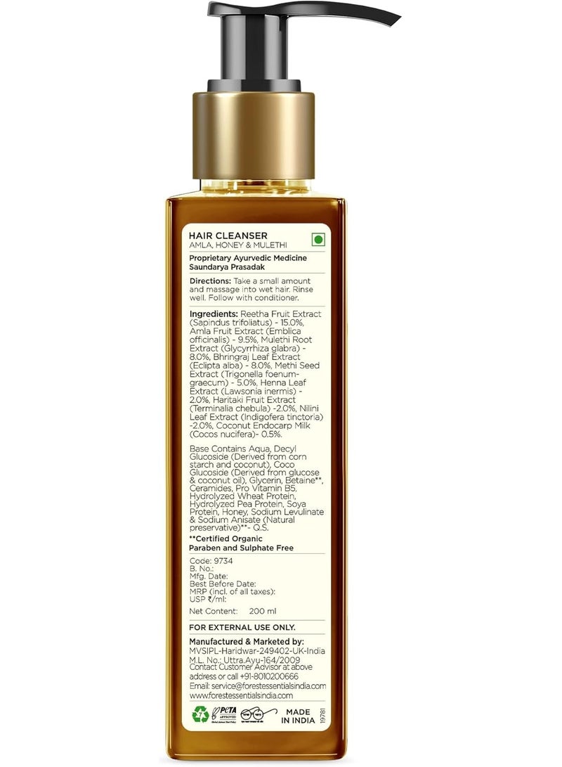 Forest Essentials Hair Cleanser, Amla, Honey and Mulethi, 200ml - Image 3