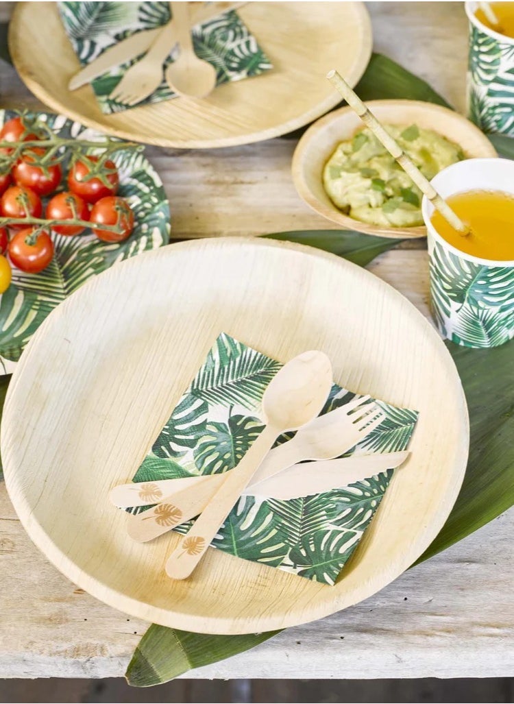 Talking Tables Tropical Fiesta Wooden Cutlery - 6 Sets  - Image 1