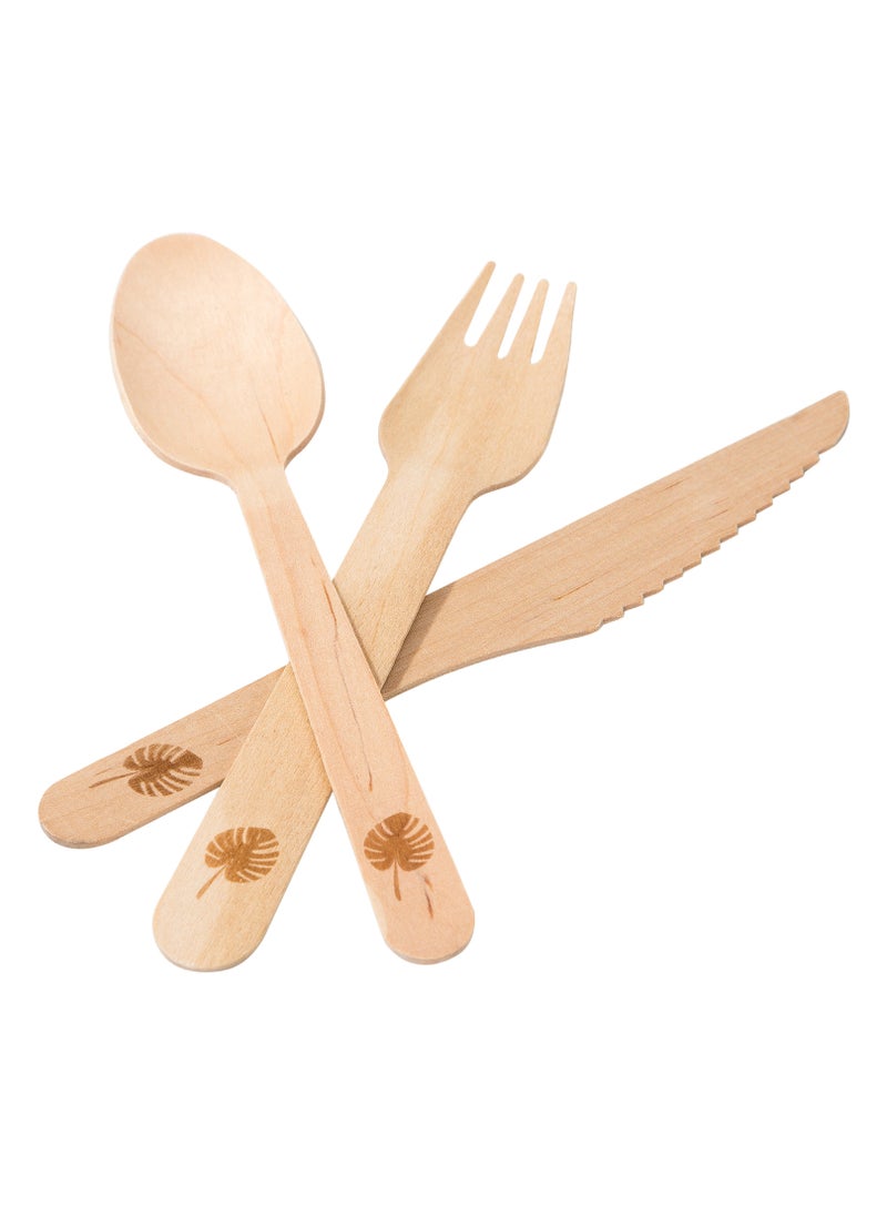 Talking Tables Tropical Fiesta Wooden Cutlery - 6 Sets  - Image 3