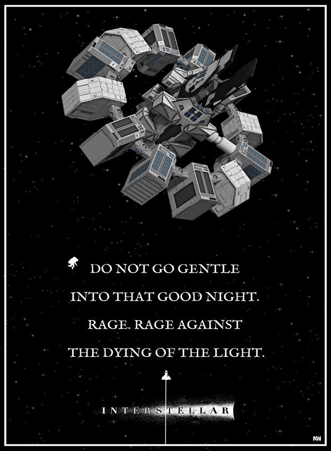 Midnight Works Interstellar Movie Quote Poster 18 x 12 inch 300 GSM - Image 1