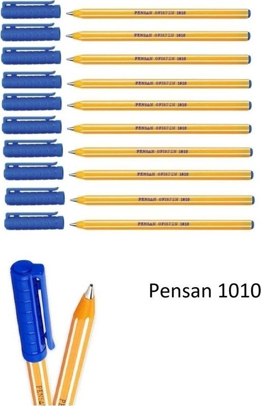 Pensan 1010 Ofispen Ballpoint Pen Blue 10 Pieces