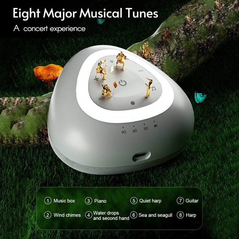White Noise Machine: 1500mAh Battery Type-C Charging Portable White Noise Machine - 8 Light Colors 18 Soothing Sounds Automatic Shut-Off Timer White Noise Sound Machine for Adults Babies Students Home - Image 2