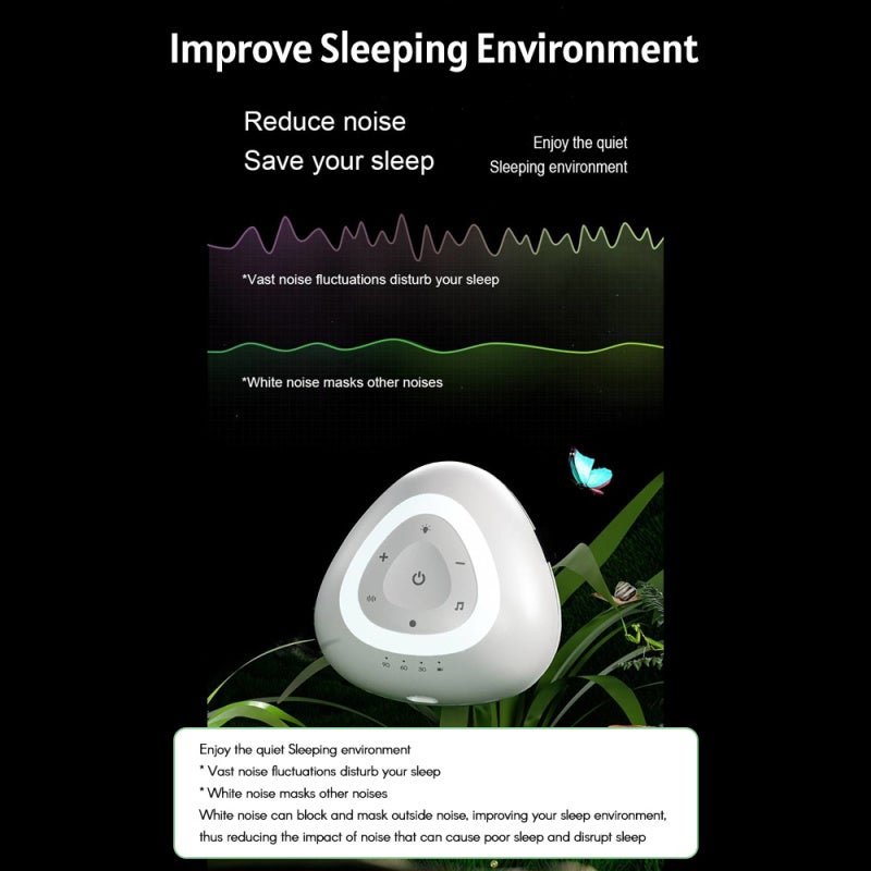 White Noise Machine: 1500mAh Battery Type-C Charging Portable White Noise Machine - 8 Light Colors 18 Soothing Sounds Automatic Shut-Off Timer White Noise Sound Machine for Adults Babies Students Home - Image 4