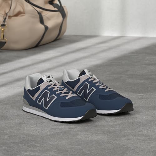 New Balance Men's 574 Core Sneaker, Navy/White, 7.5 - Image 2