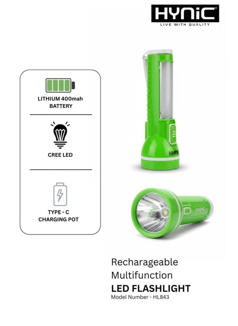 هاينك مصابيح LED للطوارئ القابلة لإعادة الشحن ومصابيح يدوية | 1W Cree LED Frontlight | بطارية ليثيوم بسعة 400 مللي أمبير الشحن السريع من النوع C | نسخ احتياطية تصل إلى 4 ساعات للتخزين المحمول وموفر الطاقة للمنزل | التخييم وانقطاع الكهرباء - Image 1