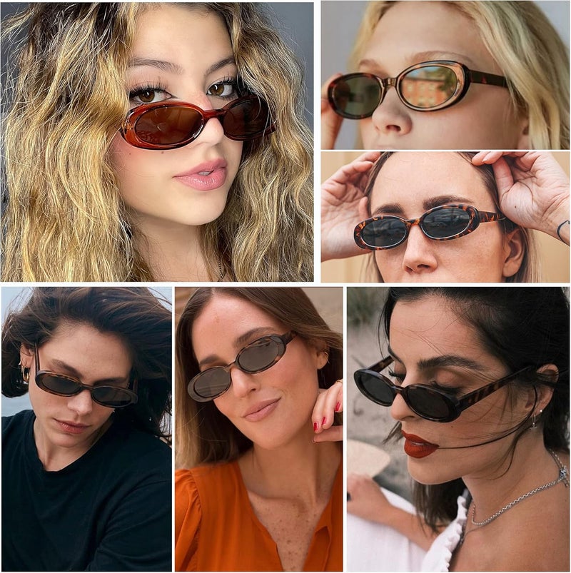 VANLINKER Polarized Retro Oval Sunglasses for Women and Men Small 90s Style VL9580 - Image 4