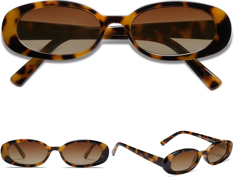 VANLINKER Polarized Retro Oval Sunglasses for Women and Men Small 90s Style VL9580 - Image 3