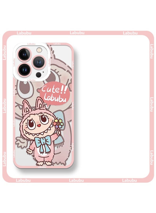 LABUBU Cute labubu Compatible with iPhone Liquid Silicone Case, Full Body Protective Cover, Shockproof, Slim Phone Case for iphone 14Pro 