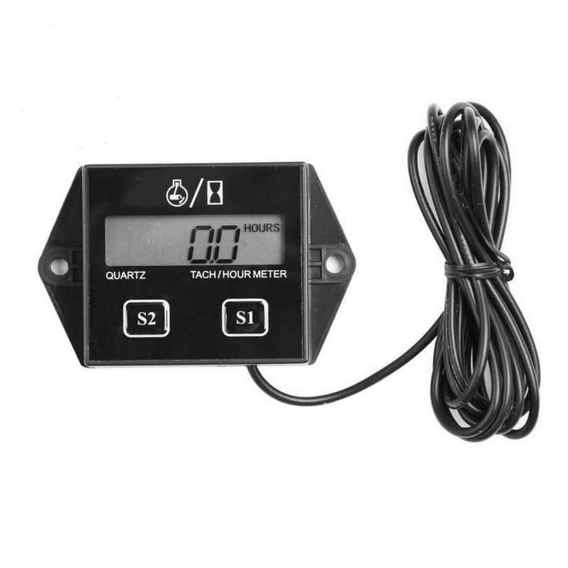 Digital Tachometer Hour Counter For Small Engines Motorcycles Black LCD Display - Image 4