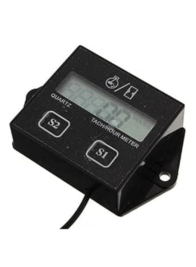 Digital Tachometer Hour Counter For Small Engines Motorcycles Black LCD Display - Image 1