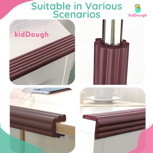 KidDough Baby Proofing Edge Protector for Kids, Furniture & Corner Guard, Rubber Protector for Kids Safety, Corner Protector for Sharp Edges, Baby Safety Products (2 mtr, Flat Edge, Brown, Flat Shape) - Image 4