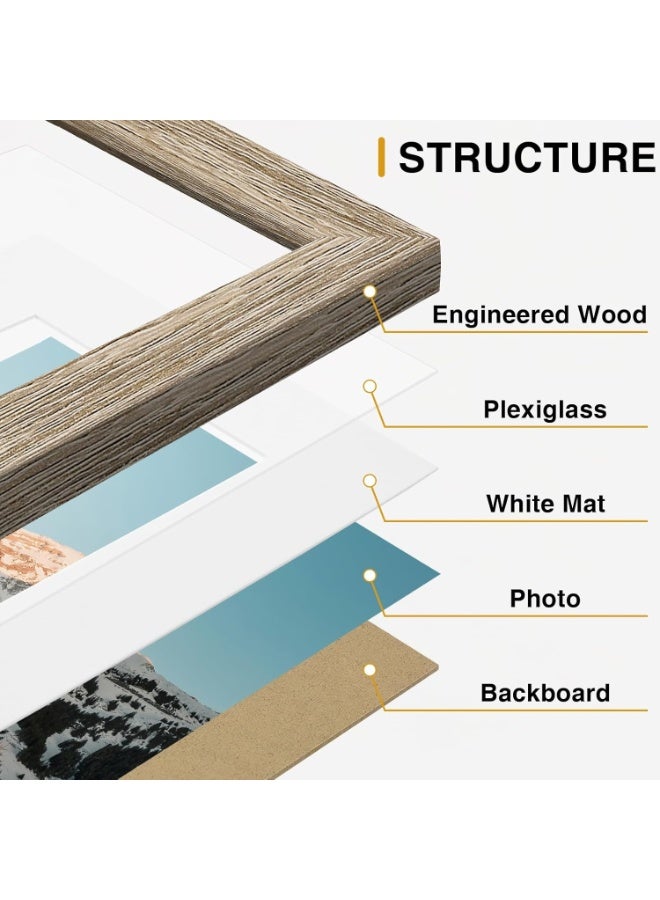 مجموعة من 7 إطارات صور مجمعة لتزيين الحائط للتركيب أو العرض على سطح الطاولة، مجموعة إطارات معرض للعائلة، أحجام متعددة بما في ذلك قطعة واحدة 27.9 × 35.6 سم، قطعة واحدة 21 × 29.7 سم، قطعة واحدة 20.3 × 25.4 سم، قطعة واحدة 12.7 × 17.8 سم، قطعة واحدة 10.2 × 15.2 سم، قطعتان 8.9 × 12.7 سم، إطارات صور عائلية لديكور المنزل والمكتب - Image 5