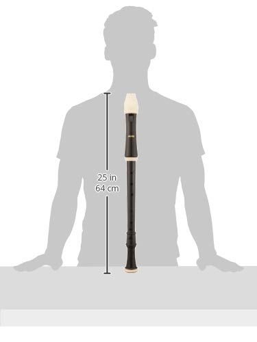 Aulos C-tenor recorder, Dark Brown, Synthetic Resin, Baroque Fingering, ABS Plastic, Ideal for Beginner to Intermediate Players - Image 3