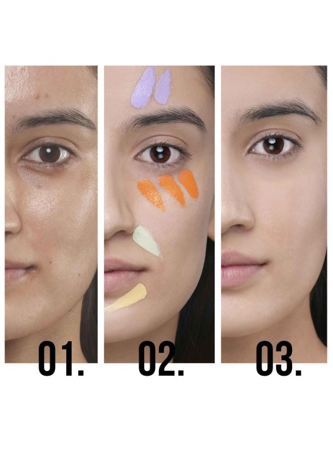 HUDA GIRL 3in1 Colour Corrector for Dark Circles, Pro Concealer for Women - Long Lasting, Waterproof, Pigmented, Full Coverage Concealer with Orange Corrector, Bronzer & Contour Palette Shades, - Image 3