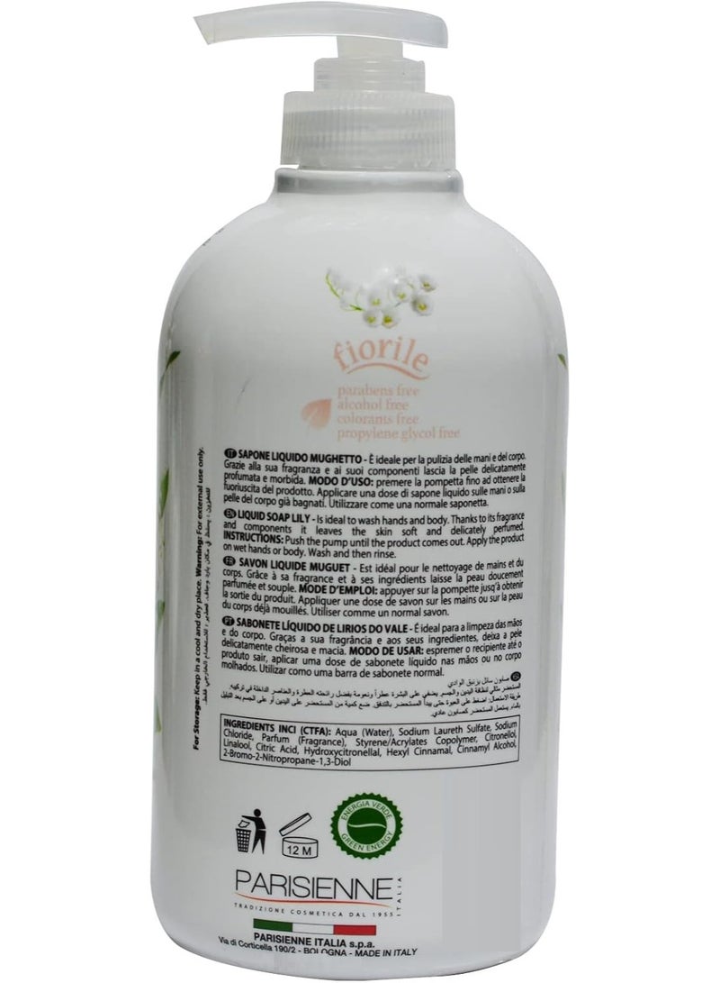 باريزيان صابون سائل لليدين برائحة الزنبق من فيوريل، 500 مل - Image 2