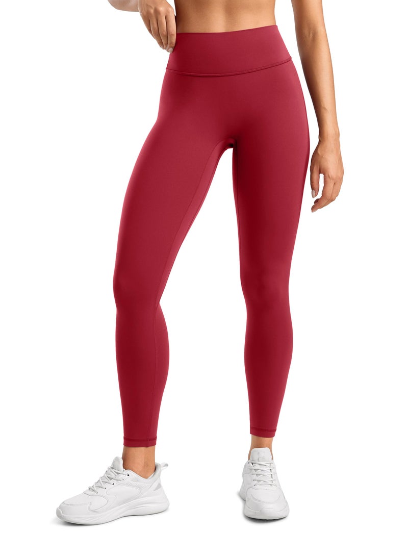 INGIA Womens High Waisted No Front Seam Lounge Yoga Legging 25" Workout Tummy Control Gym Yoga Pants Cerise X-Small - Image 1