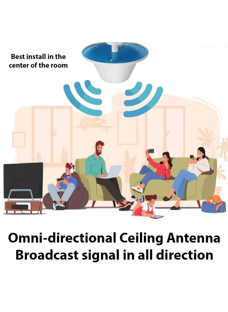 NAVKAR SYSTEMS 5GHighPerformance OmniDirectional Ceiling Mount Dome Indoor Antenna 6984000 MHz Frequency Range  - Image 2