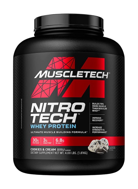 NitroTech Whey Protein Isolate & Peptides with Cookies and Cream  4lb
