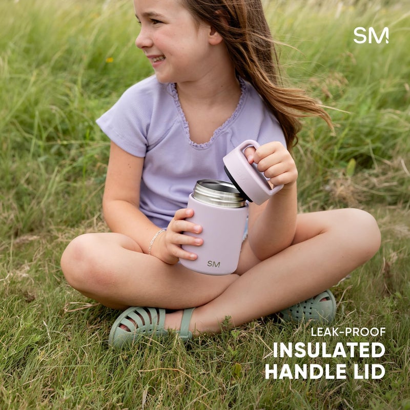 Simple Modern Kids Provision Insulated Food Jar with Handle Lid - 16oz Vacuum Insulated Stainless Steel Thermos Leak Proof Storage Container Flask for Adults, Men and Women -Midnight Black - Image 4