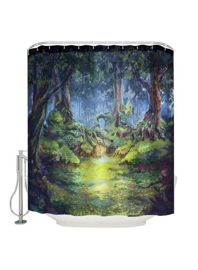 Bluejw A Generation Of Japanese Animation Scene Shower Curtain Four-piece Digital Printing Shower Curtain Mat Suit U-shaped Mat Wholesale - Image 5