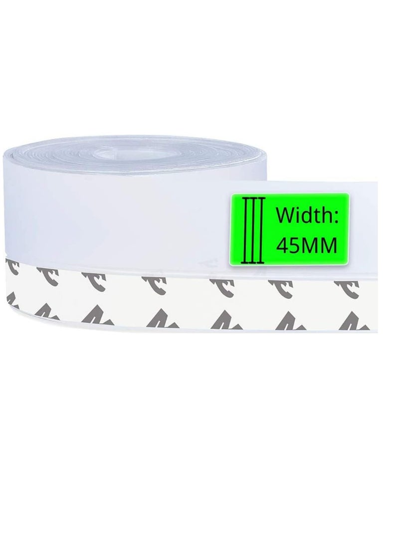 TYCOM Silicone Seal Strip and Weather Stripping with Self Adhesive for Bottom of Door Draft Stopper 3M Weather Stripping Door Bottom Gap Replacement Strip Roll Soundproof 45MM - Image 1