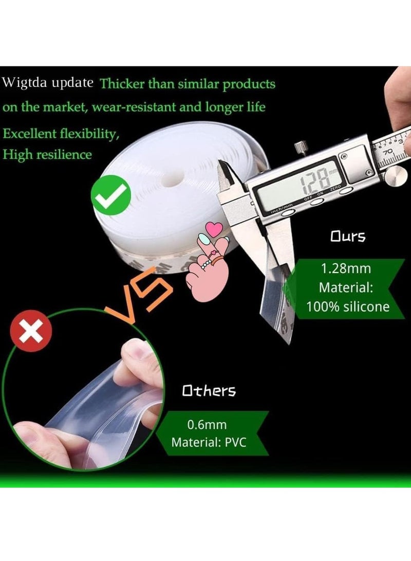 TYCOM Silicone Seal Strip and Weather Stripping with Self Adhesive for Bottom of Door Draft Stopper 3M Weather Stripping Door Bottom Gap Replacement Strip Roll Soundproof 45MM - Image 2