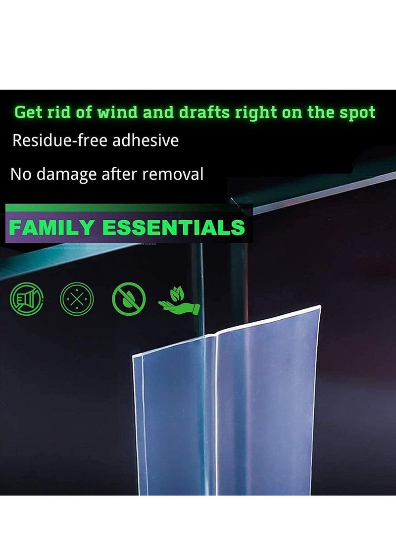 TYCOM Silicone Seal Strip and Weather Stripping with Self Adhesive for Bottom of Door Draft Stopper 3M Weather Stripping Door Bottom Gap Replacement Strip Roll Soundproof 45MM - Image 3