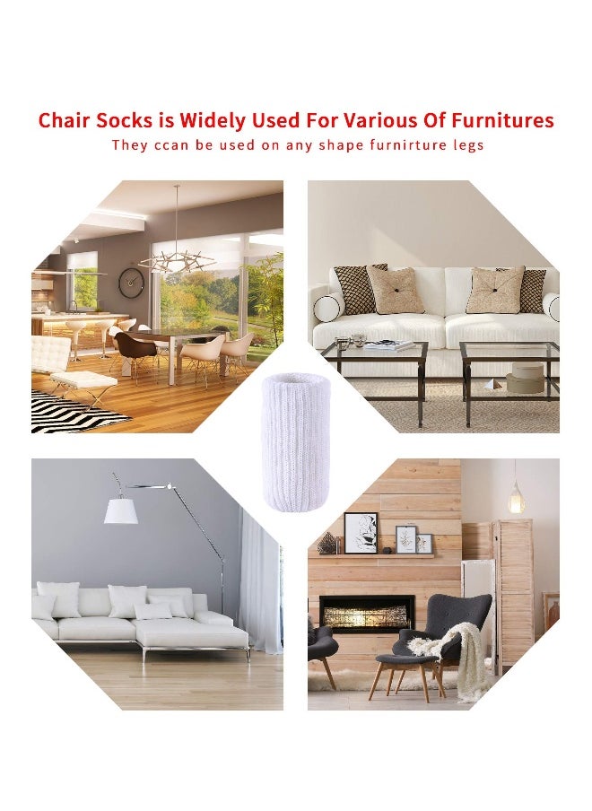 Generic Chair Leg Socks 16 Pcs High Elastic Knitted Chair Leg Floor Protectors Thickening Furniture Socks  - Image 4
