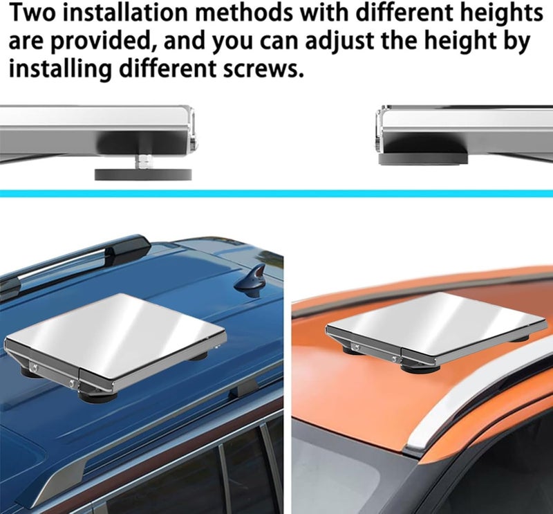 Car Roof Mount Set with PC Protective Plate for Satellite Internet Devices on Vehicles Trucks and Boats Wind Car Mount - Image 4