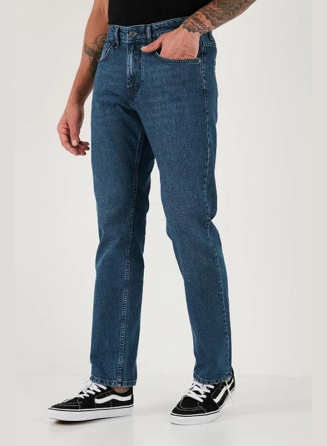 Buratti  Buratti Cotton Comfort Fit Normal Waist Straight Leg Jeans Men's JEANS 4400C17TEXAS for Men | Best Price UAE