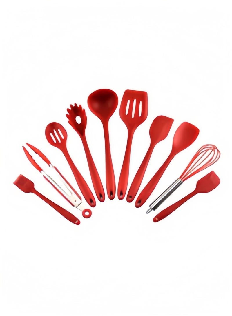 BLOOMING TIME Household 10-Piece Set Of Kitchen Utensils Red - Image 1