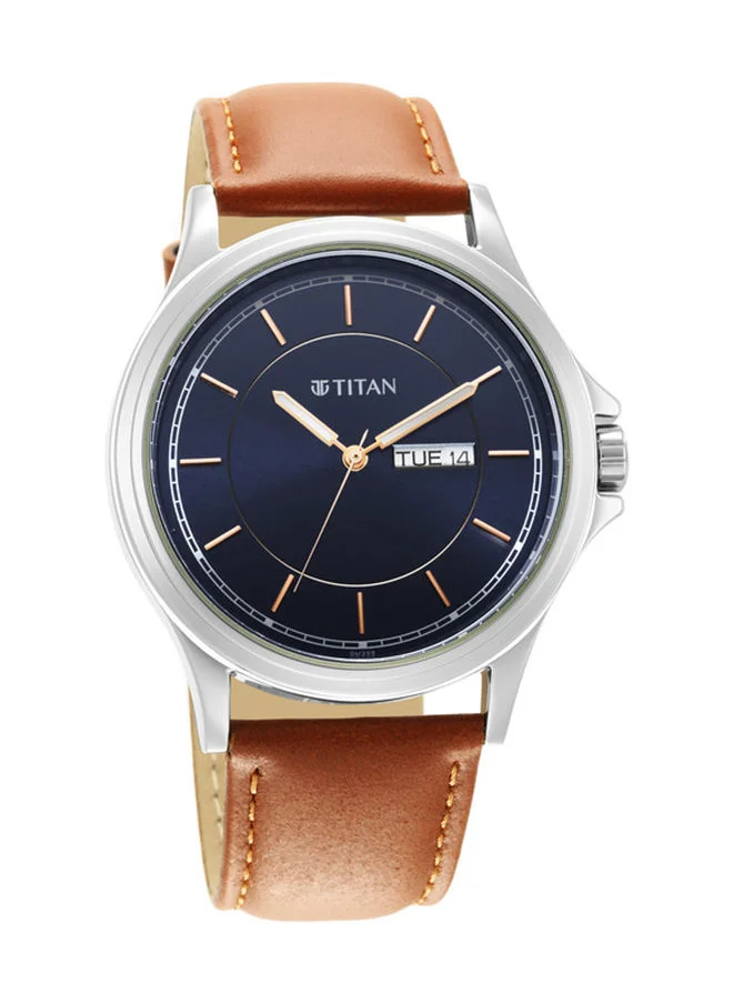 تيتان Leather Analog Wrist Watch 1870SL02