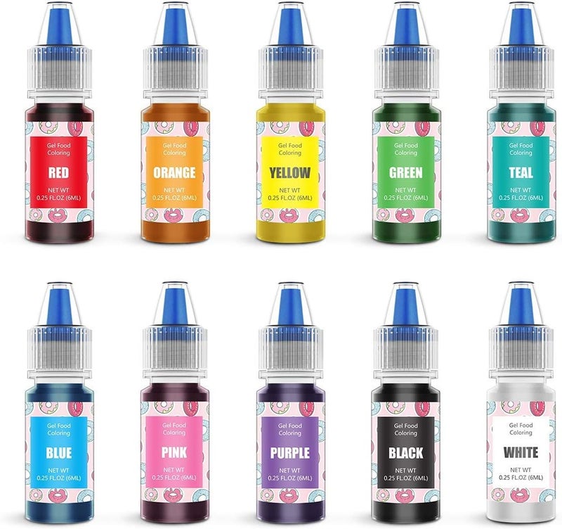 Jelife Gel Food Coloring Set - 10 Vibrant Colors - Image 1