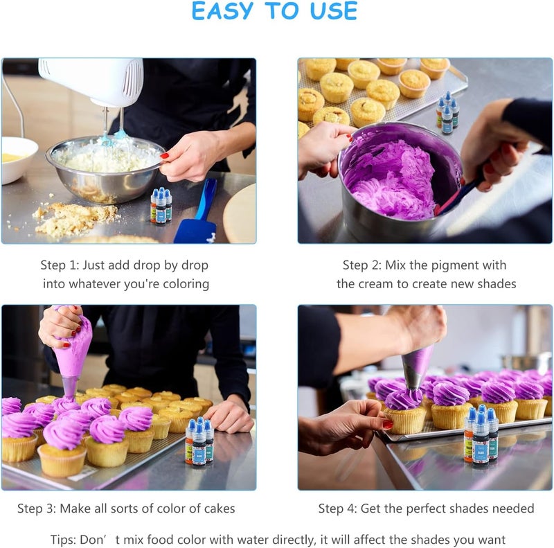 Jelife Gel Food Coloring Set - 10 Vibrant Colors - Image 4