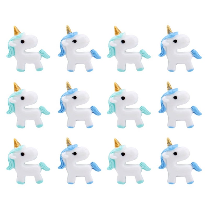 Ornerx Plastic Cute Horse Push Pins Decorative Thumbtacks for Cork Board 12 Count