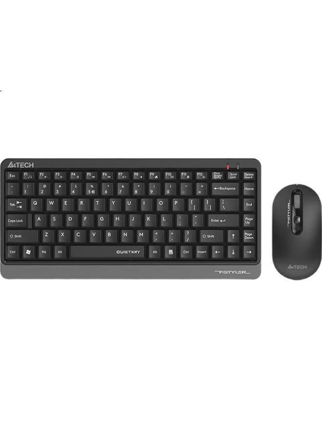 A4TECH A4Tech Fg1120Q 86-Key Wireless Keyboard And Mouse Set Quiet Light Office Typing Notebook Desktop Portable Membrane Keyboard Mouse Set Ash Grey - Image 3