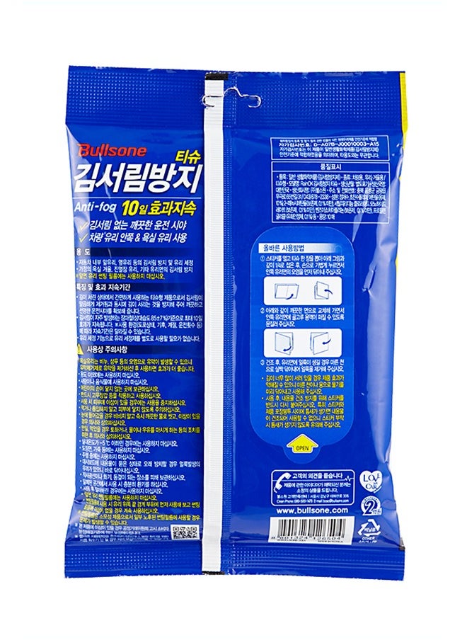 Bullsone RainOK ANTI FOG TISSUE 10 Sheets  - Image 2