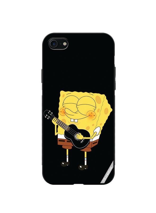 VR CREATIVE Protective Case Cover For Apple iPhone SE (2022) Spongebob With Guitar Design Multicolour  - Image 1