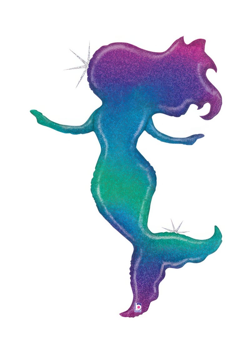 Betallic 44" Foil Balloon Glitter Mermaid - Image 1