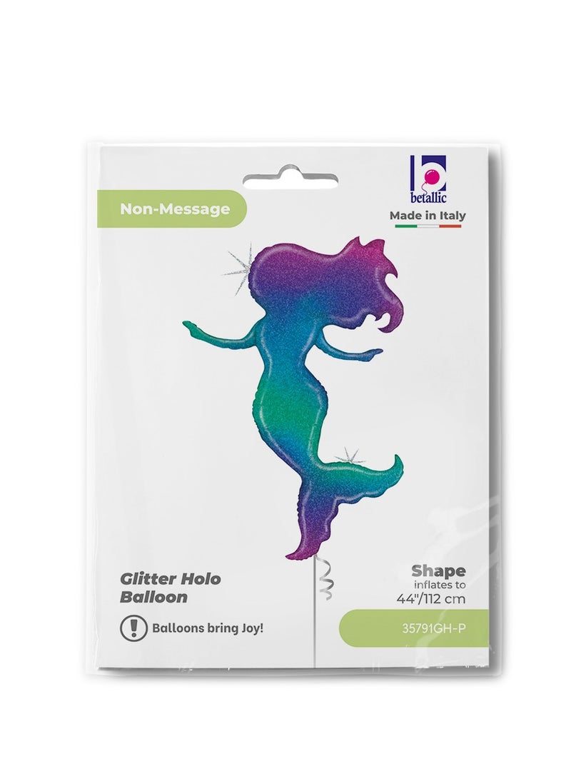 Betallic 44" Foil Balloon Glitter Mermaid - Image 2