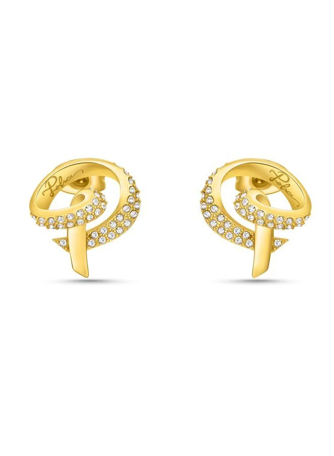 Police Flake Earring for Women Gold Plating