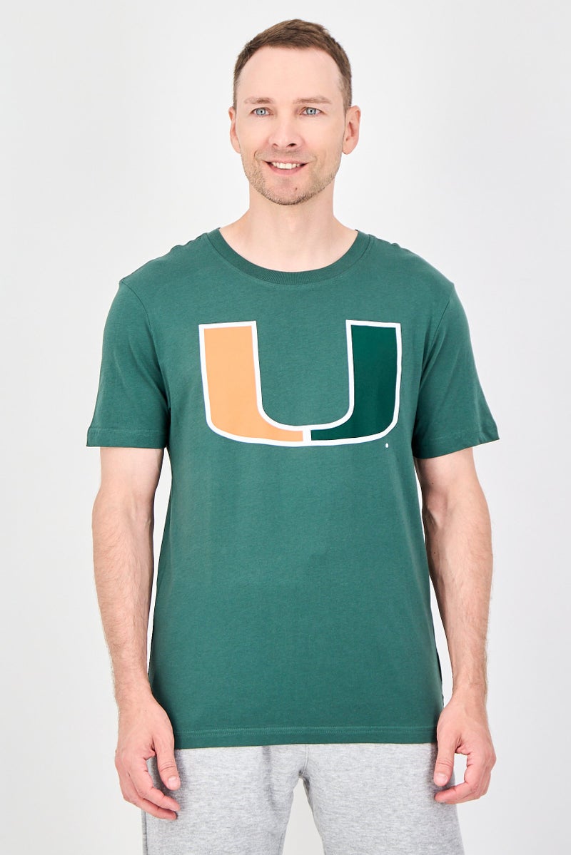 Fanatics Men Sportswear Fit Mars Hill University Lions Short Sleeve Basketball T-Shirt, Green - Image 1