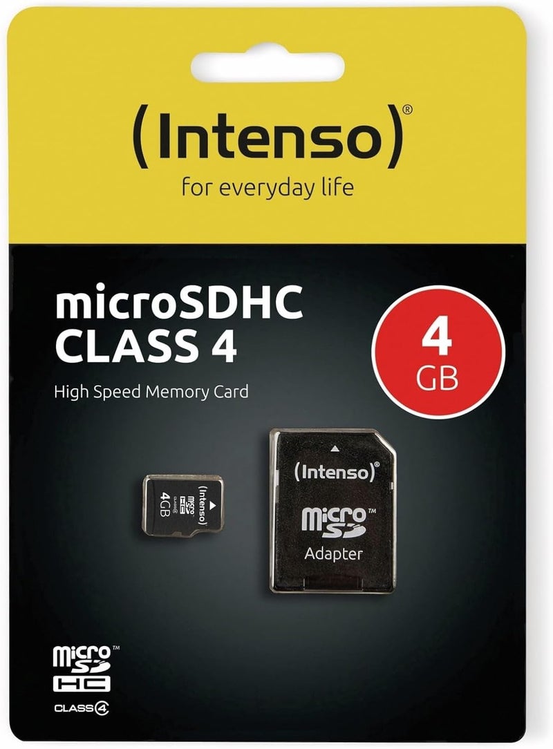 Intenso Microsdhc Memory Card, Class 4, 4 GB, Black - Image 2