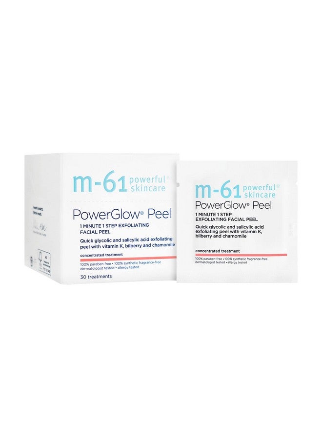 M-61 Powerglow® Peel- 30 Treatments- 1-Minute, 1-Step Exfoliating Glow Peel With Glycolic, Vitamin K & Chamomile - Image 1