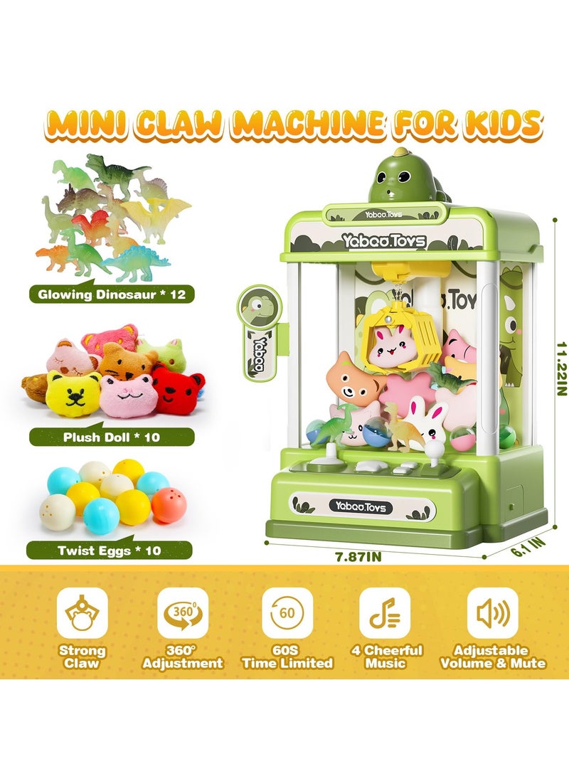 Skirfy Skirfy Dinosaur Claw Machines,Electronic Arcade Game Vending Machine with Adjustable Sound& 32Pcs Mini Prizes,Candy Grabber Prize Dispenser Toys for Boys Girls,Birthday Toy Gifts for Kids  - Image 2