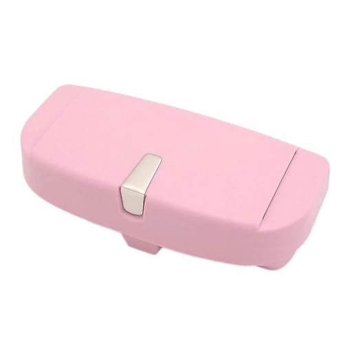 AUGEN Multi-Function Big Face Sunglasses Frame Car Glasses Case Sun Visor Clip Holder Eyeglasses Glasses Case Storage Box Accessories (Pink) - Image 1
