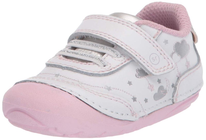 Stride Rite Girl's SM Adalyn Shoe, White/Silver, 6 M US Big Kid - Image 3