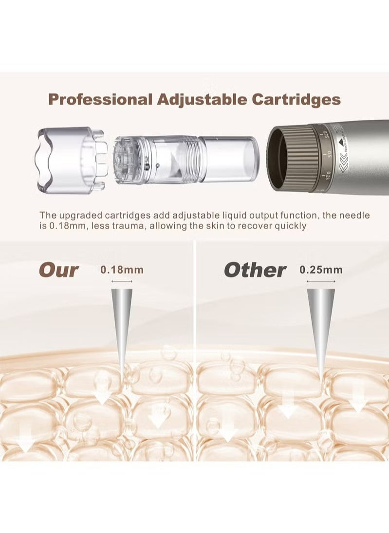 Hydra. Pen Dr.Pen H3 Hydra Pen Microneedling Pen: Professional Automatic Serum Wireless Microneedling with 6 Cartridges - Skin Pen for Face & Body & Hair Growth  - Image 5